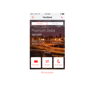 Image of mobile & tablet banking application P.O.C