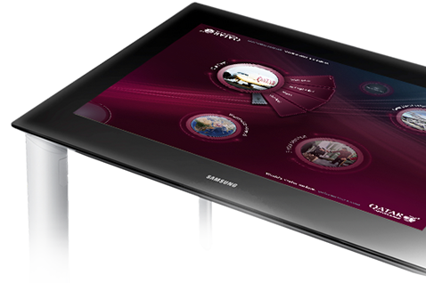 Qatar, Aviation · Microsoft Surface table