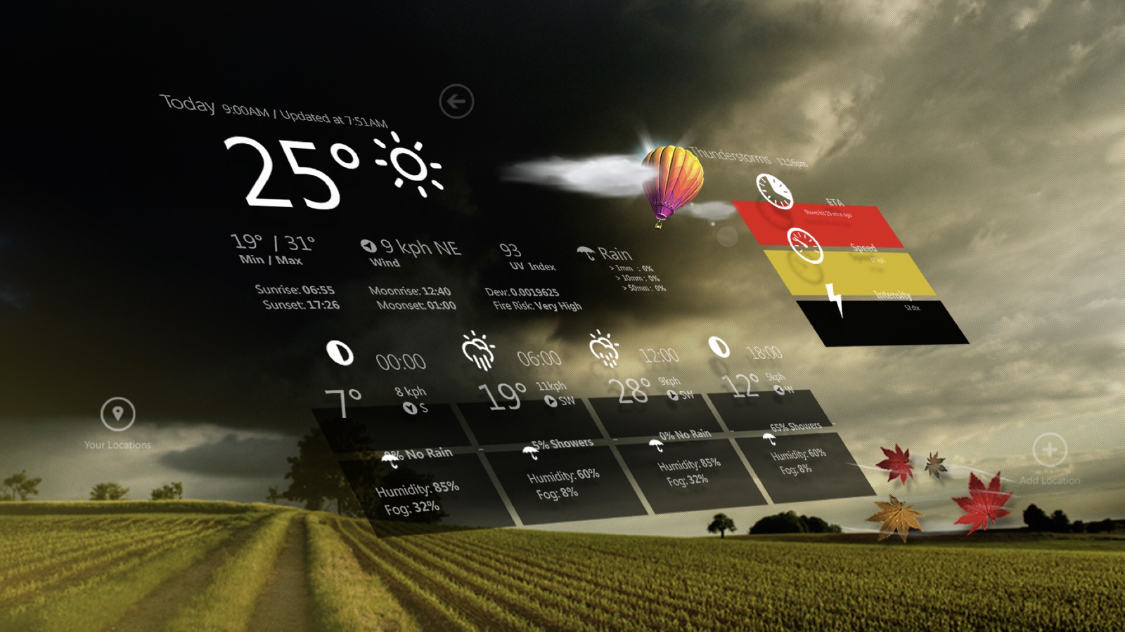 WeatherSA, Weather services · Windows 8 launch app
